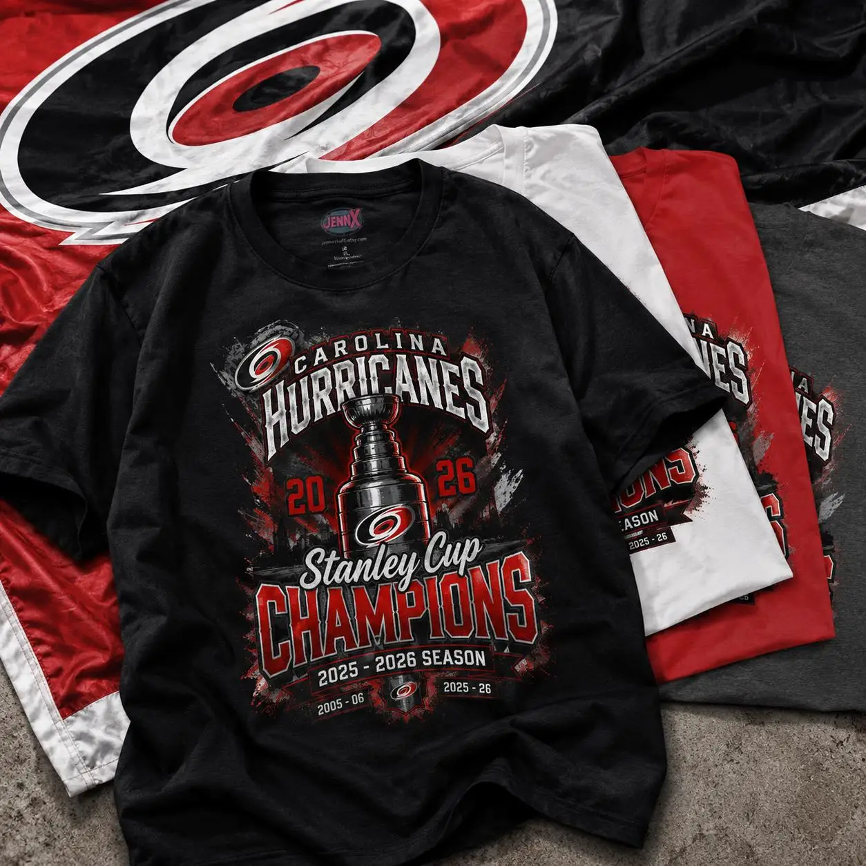 Carolina Hurricanes 2026 Stanley Cup Champions Graphic T Shirt Men Ice Hockey Team Fan Cotton Short Sleeve Casual Tee