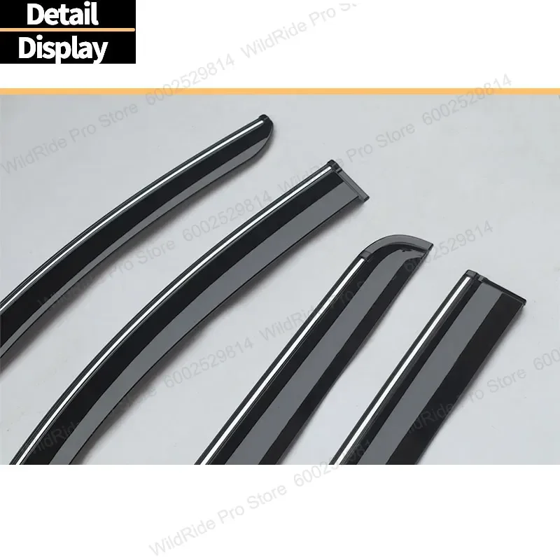 For Mitsubishi L200 Triton 2015 to 2022 Sunny and Rainy Block 4PCS Injection Molded Window For Yumei Cross Border Supply