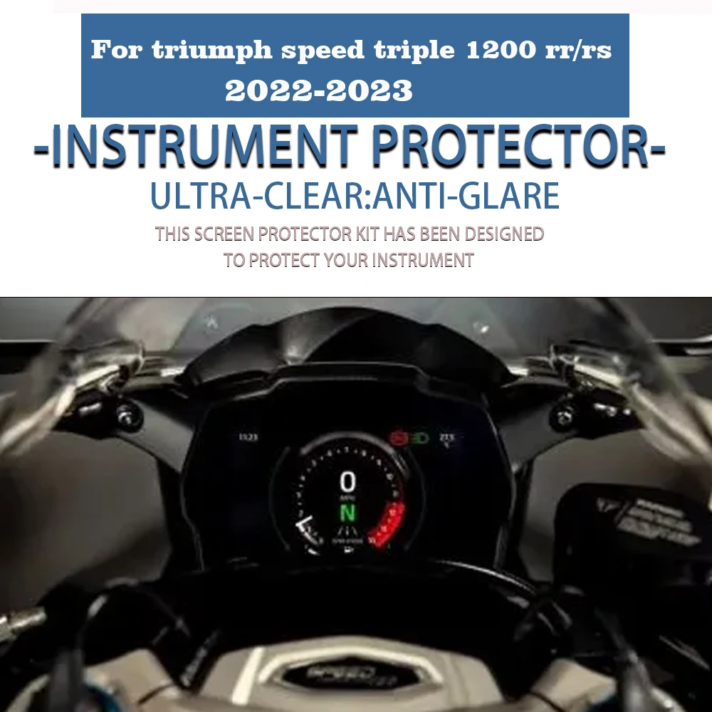 For Triumph SPEED TRIPLE 1200 RS/RR 2022-2023 Motorcycle Dashboard Speedometer Scratch Cluster Screen Protection Instrument Film