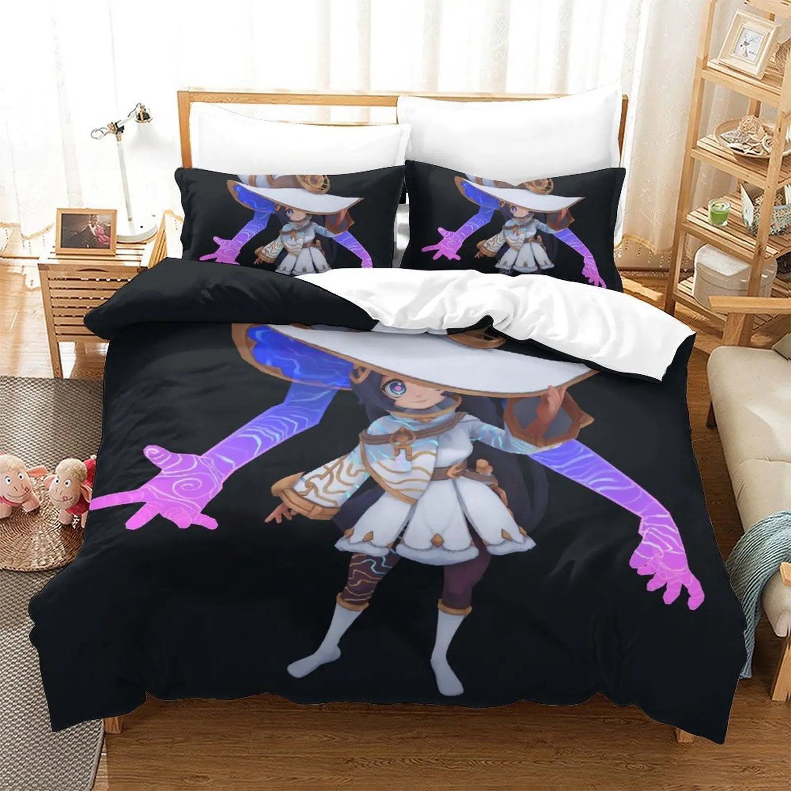 

Soulfire Demons Bedding Set Single Twin Full Queen King Size Bed Set Adult Kid Bedroom Duvet cover Sets 3D Anime bed sheet set