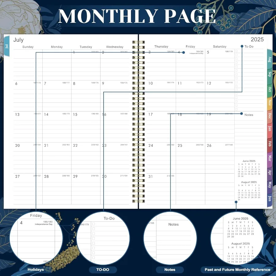 مخطط 20252026 يوليو 2025 يونيو 2026 20252026 مخطط أكاديمي أسبوعي وشهري 9 بوصة × 11 بوصة مقاس A4 عطلات ربط Twinwire Mo #3