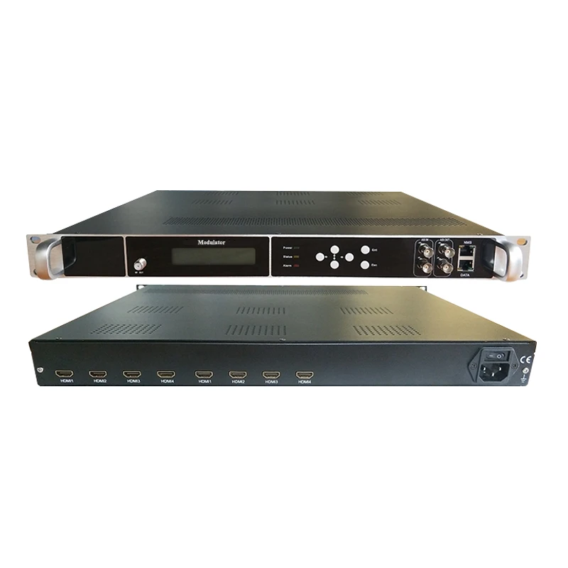 Multiple HD to DVB-T/ISDBT/DVB-C/ATSC RF encoder modulator digital headend