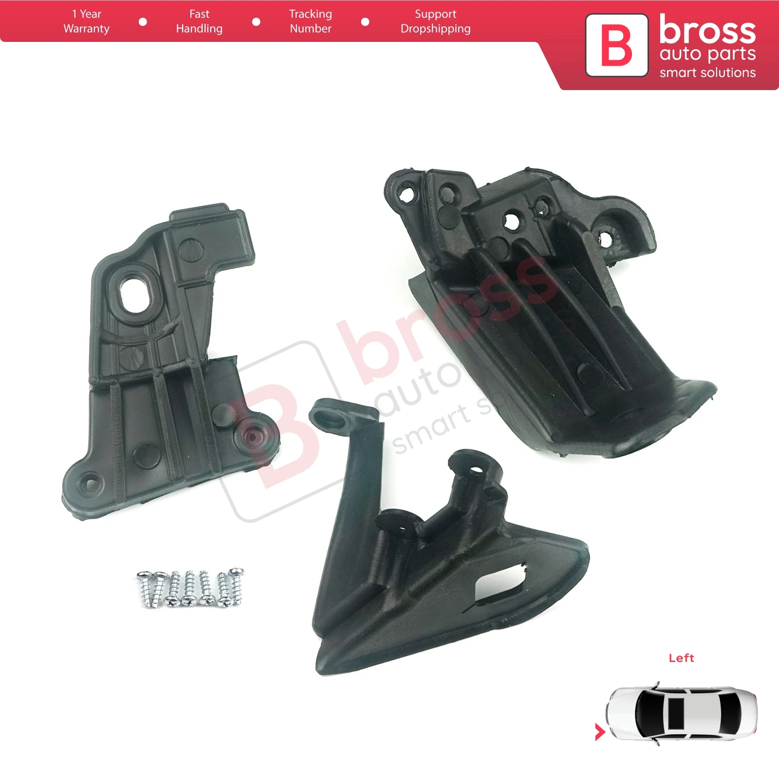 BHL532 Car Headlight Headlamp Housing Repair Mount Holder Bracket Tab Clips Left Side for Fiat Tipo 356 Egea 2015-On 50927927