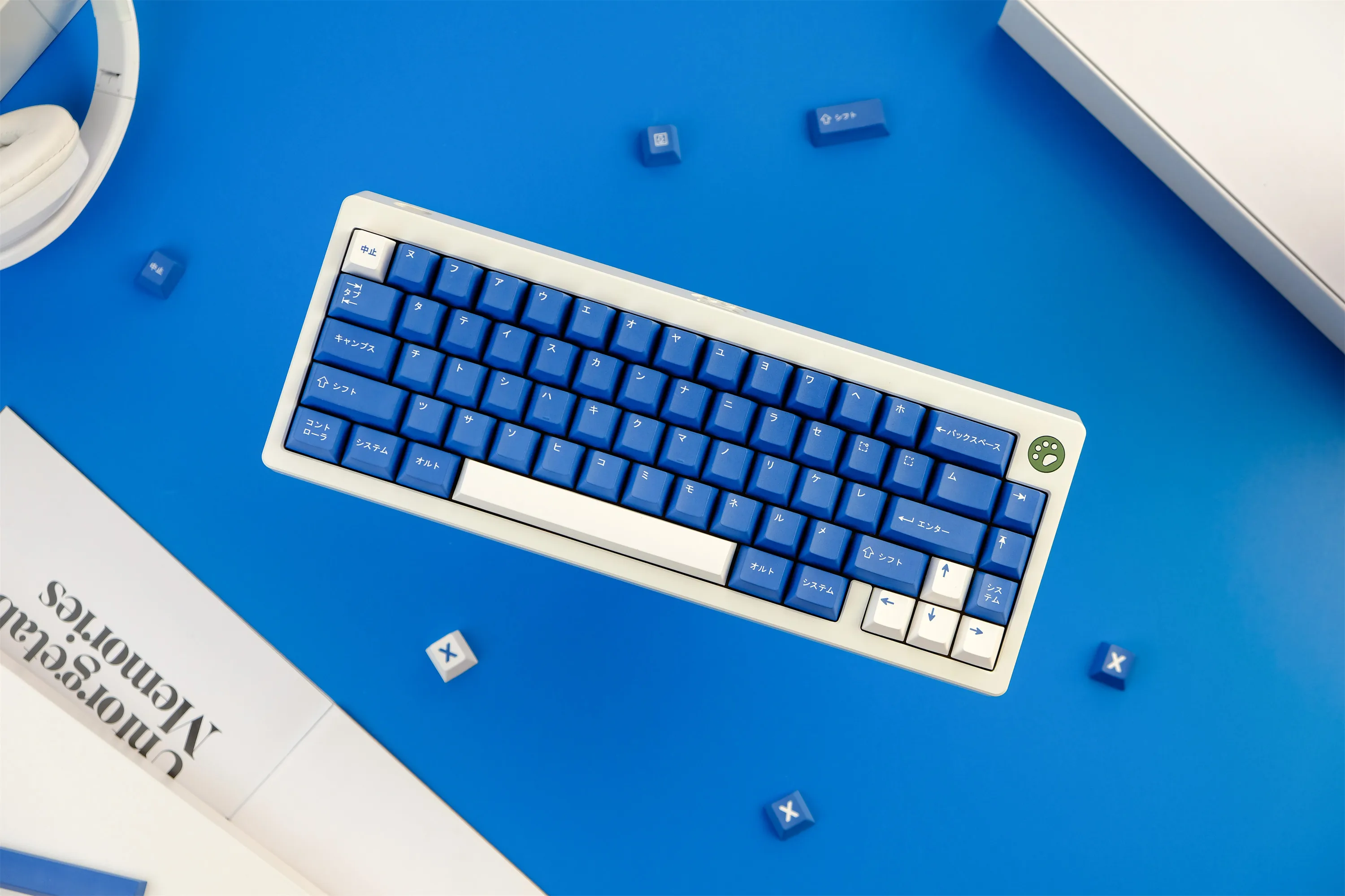 GMK Dark Blue Japanese Keycaps 129 Keys PBT Material Cherry Profile DYE-SUB For MX Switch Wooting Mechanical Keyboard Keycaps