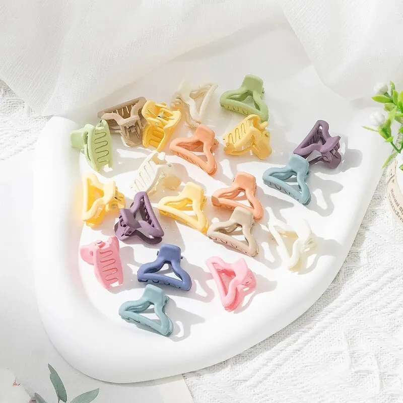 20pcs Fashion New Cute Mixed Colors Mini Small Hair Clips Bangs Clip Girls Hair Decorative Accessories