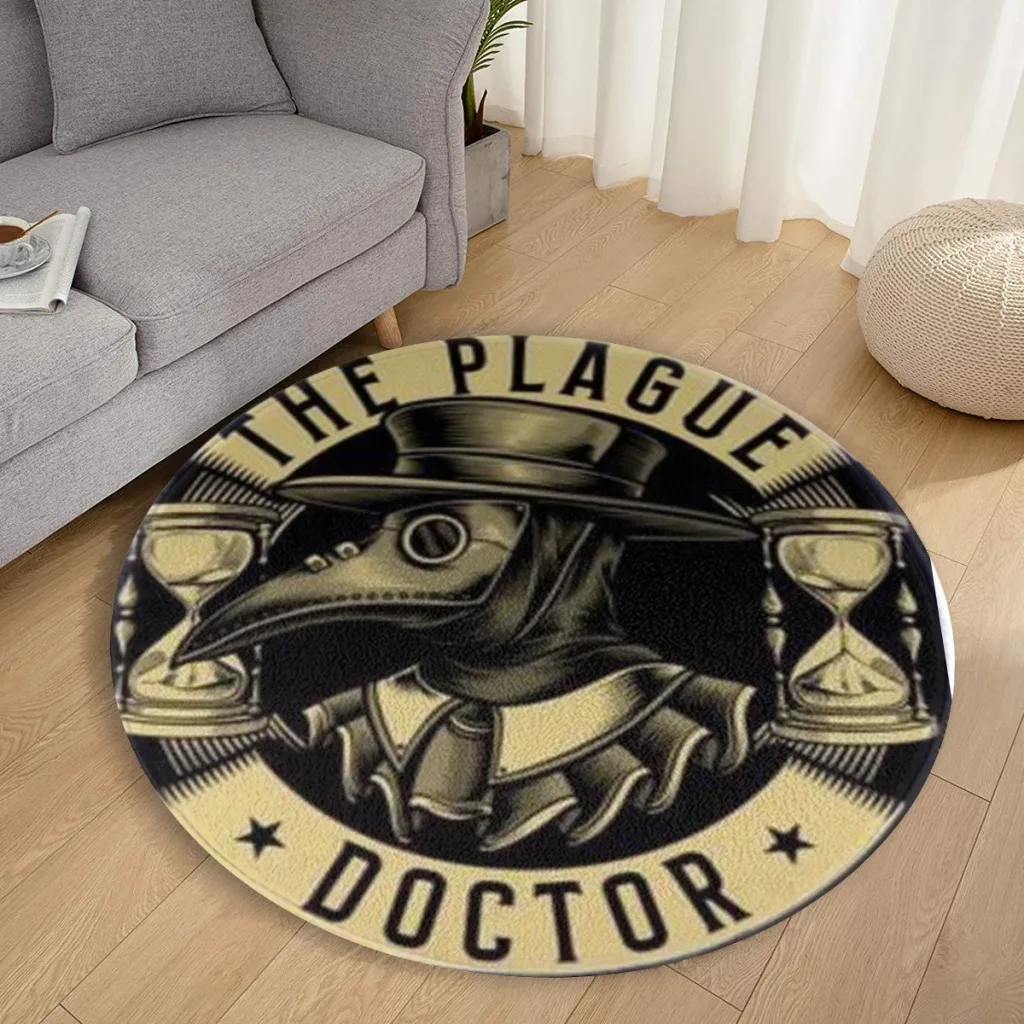 

Plague Doctor Circular Carpet Flannel Interior Home Decorations Dressing