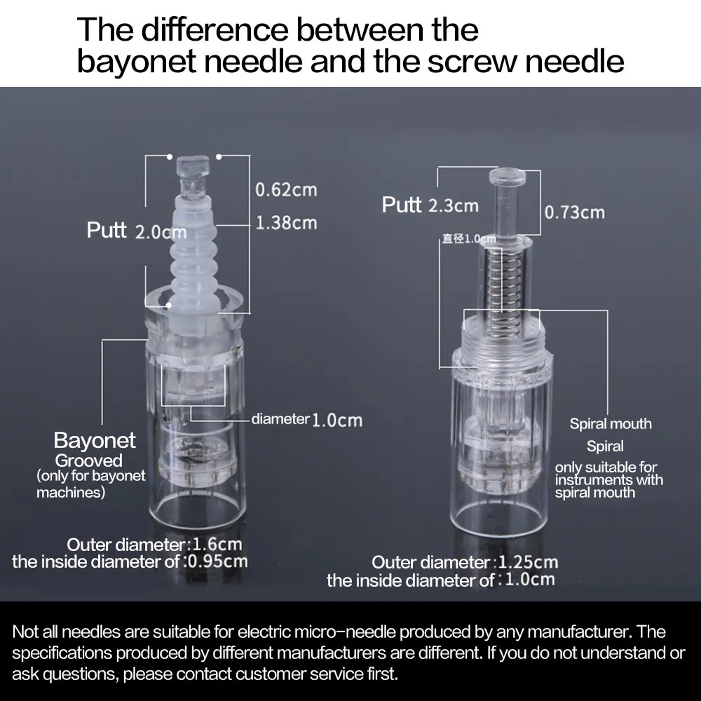 10 шт. байонетный картридж/винтовой картридж микроиглы для Derma Pen 9/12/24/36/42/наноиглы электрические Derma. Картридж с ручкой