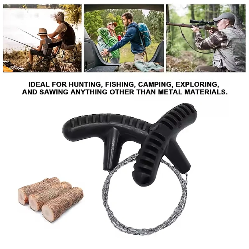 

Ручная веревочная пила для кемпинга и пешего туризма, портативная проволочная пила из нержавеющей стали с ручкой для пальцев, инструмент для выживания, аксессуары для кемпинга