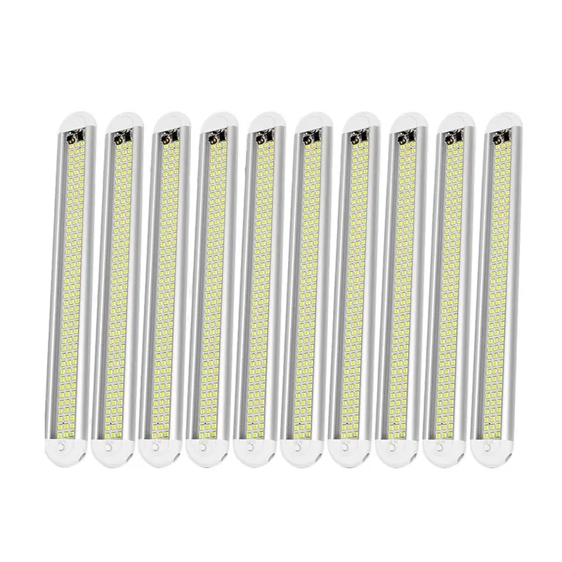 

COME DC 12V 120Leds 1500LM 8W 12V LED Interior Light Bar With On/Off Switch, 10PCS For Enclosed Cargo Volt Led Strip Lights