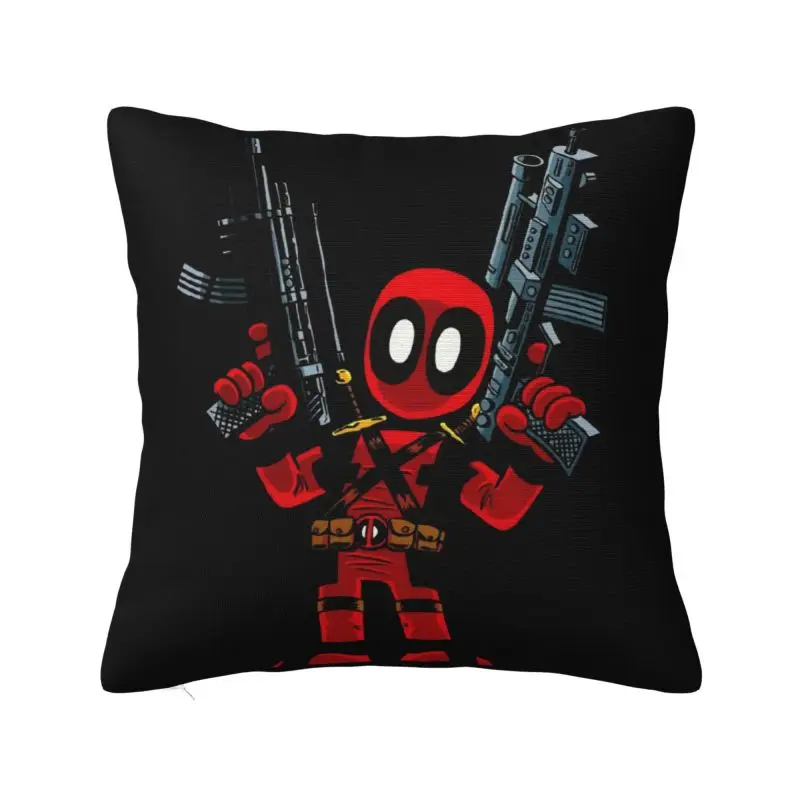 Custom Deadpool Manga Pillow Case 40x40cm Modern Cushion Cover Car Pillowcase