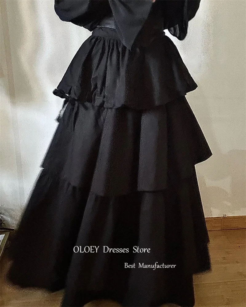 Oloey sexy Schatz eine Linie Abendkleider Tauch ausschnitt Taft jacke lange Ärmel Ballkleider formelle Gelegenheit Party kleid