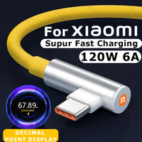 Original 120W USB Turbo Fast Charging Cable For Xiaomi Mi 16 15 14 13 12 11 6A 67W Type C Cable Redmi Note 10 9 8 7 Pro K80 Poco