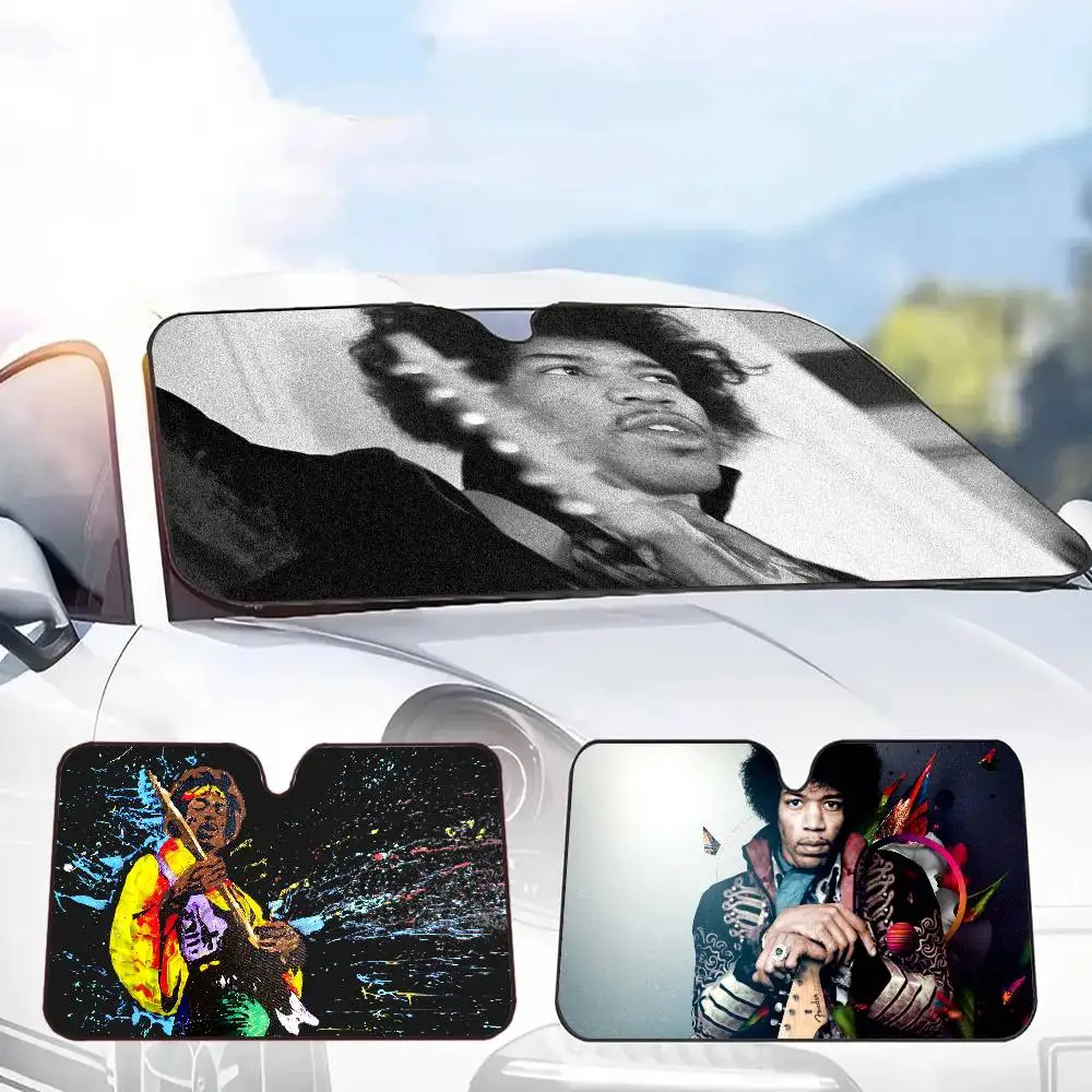 Singer J-Jimi HendrixS Windshield Sun Shade For Sedans,51.2