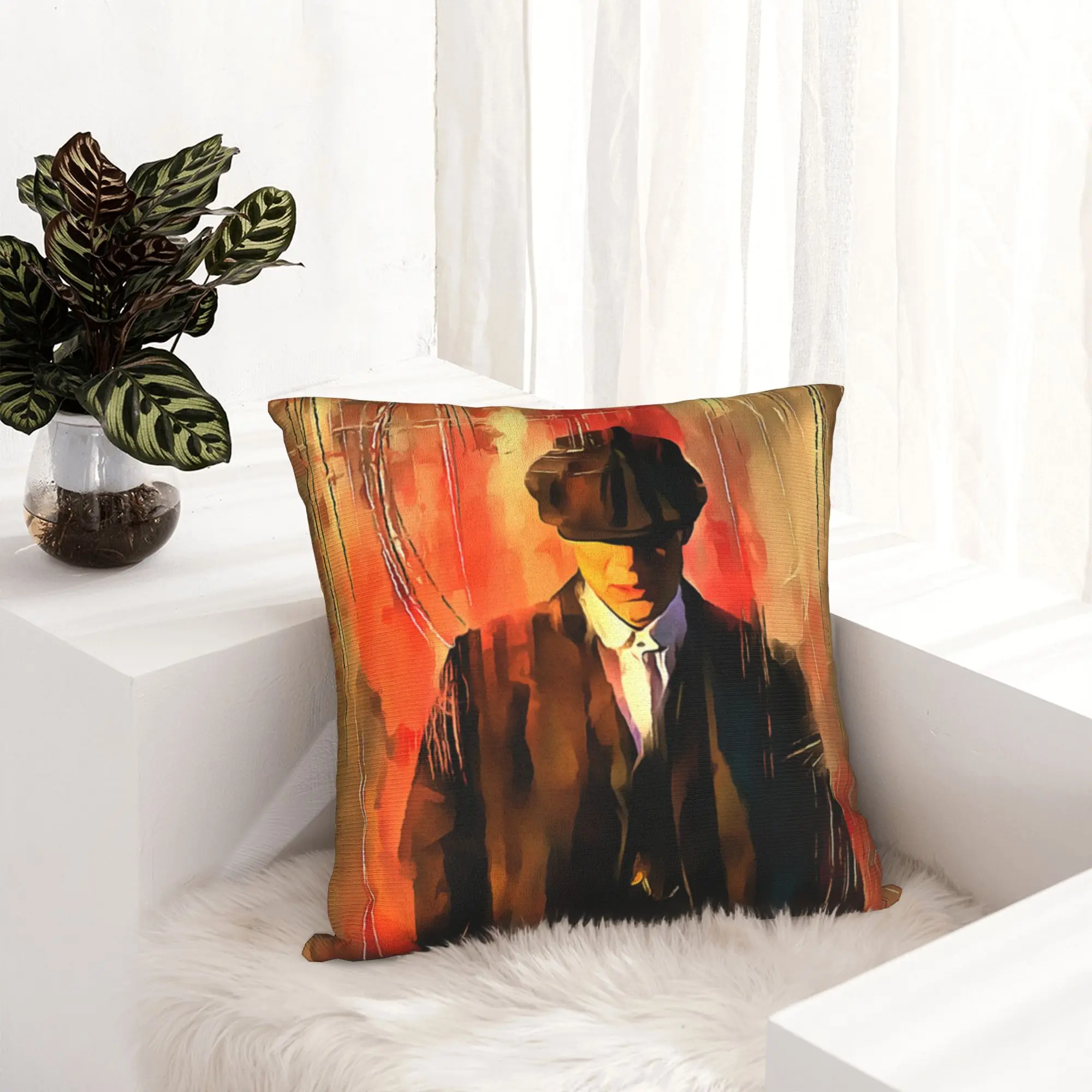 P-Peaky Blinders Tommy Shelby Pillowcase Printing Polyester Cushion Cover Decor  Pillow Case Cover Home Drop Shipping 45*45cm
