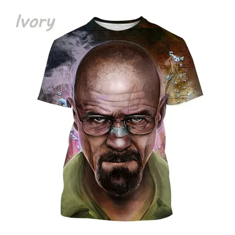 

Breaking Bad 3D Print Clothing Tops Men's ClothingCasual Tees Short Sleeve Tshirt O-Neck Men Round Neck Short Sleeve