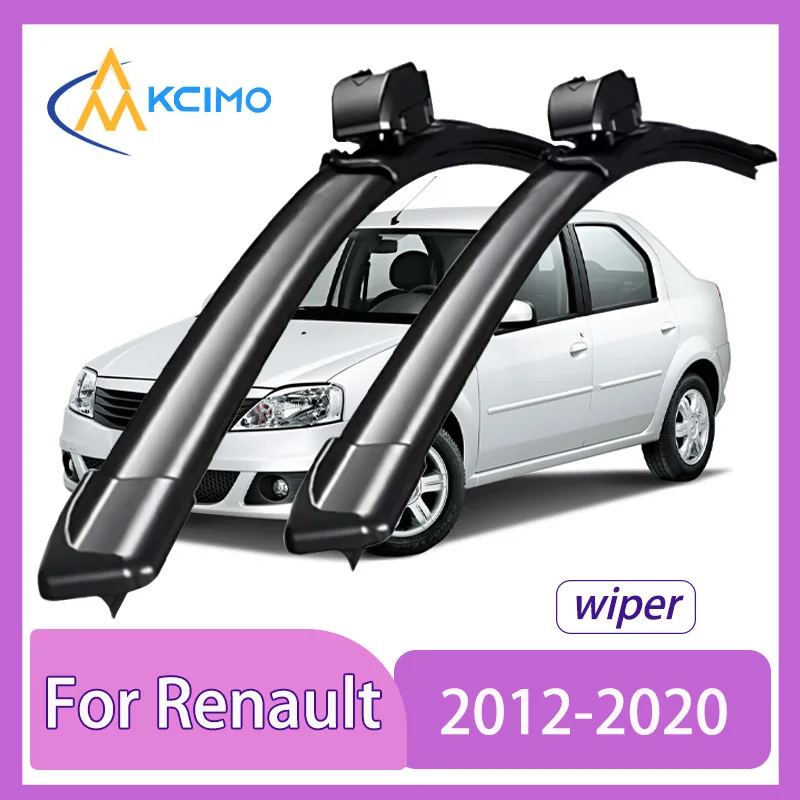 

For Renault Logan 2012-2020 Dacia Logan Front Windshield Wiper Blades 2pcs Quiet Rain Windscreen Window Accessories