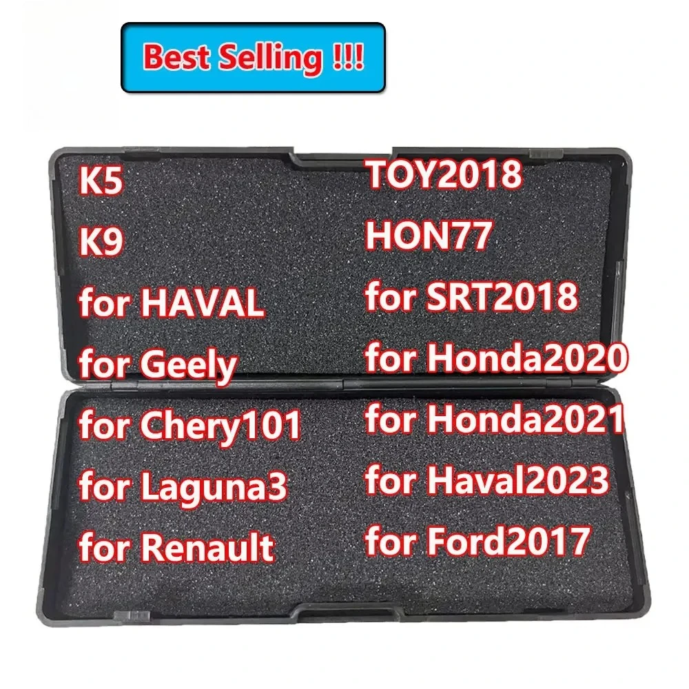 Lishi 2 in 1 Tool K5 K9 HON77 TOY2018 for HAVAL SRT2018 for Geely Chery101 for Laguna3 Renault HAVAL2023 Ford2017 for HONDA2020