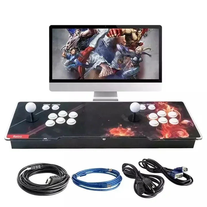 2022 New Arrival Retro Arcade Game Machine 1300 in 1 Pandoras Board Box 3D WiFi Home Fighting Game Console