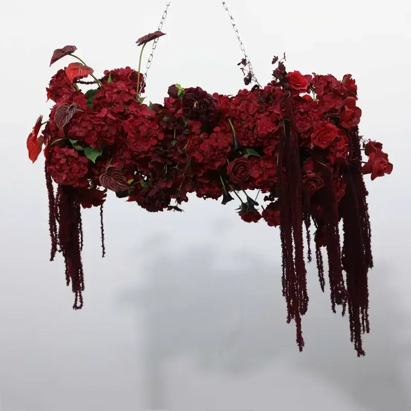 Couture Premium Floral Design Ceiling Flower Artificial Flower Hydrangea Hanging Flower Silk Floral Wedding Ceiling