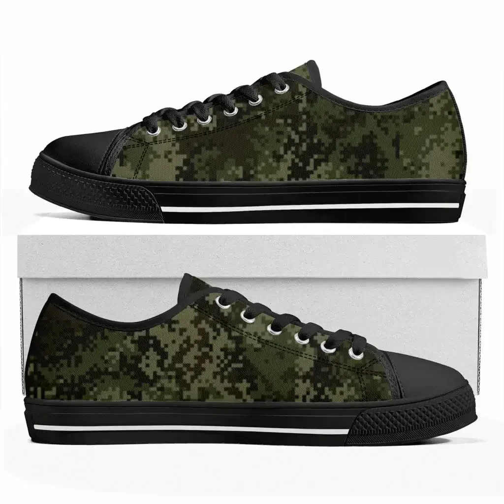 Camouflage Army Low Top High Quality Sneakers Mens Womens Teenager Canvas Sneaker Camo Navy Casual Couple Shoes Custom Shoe