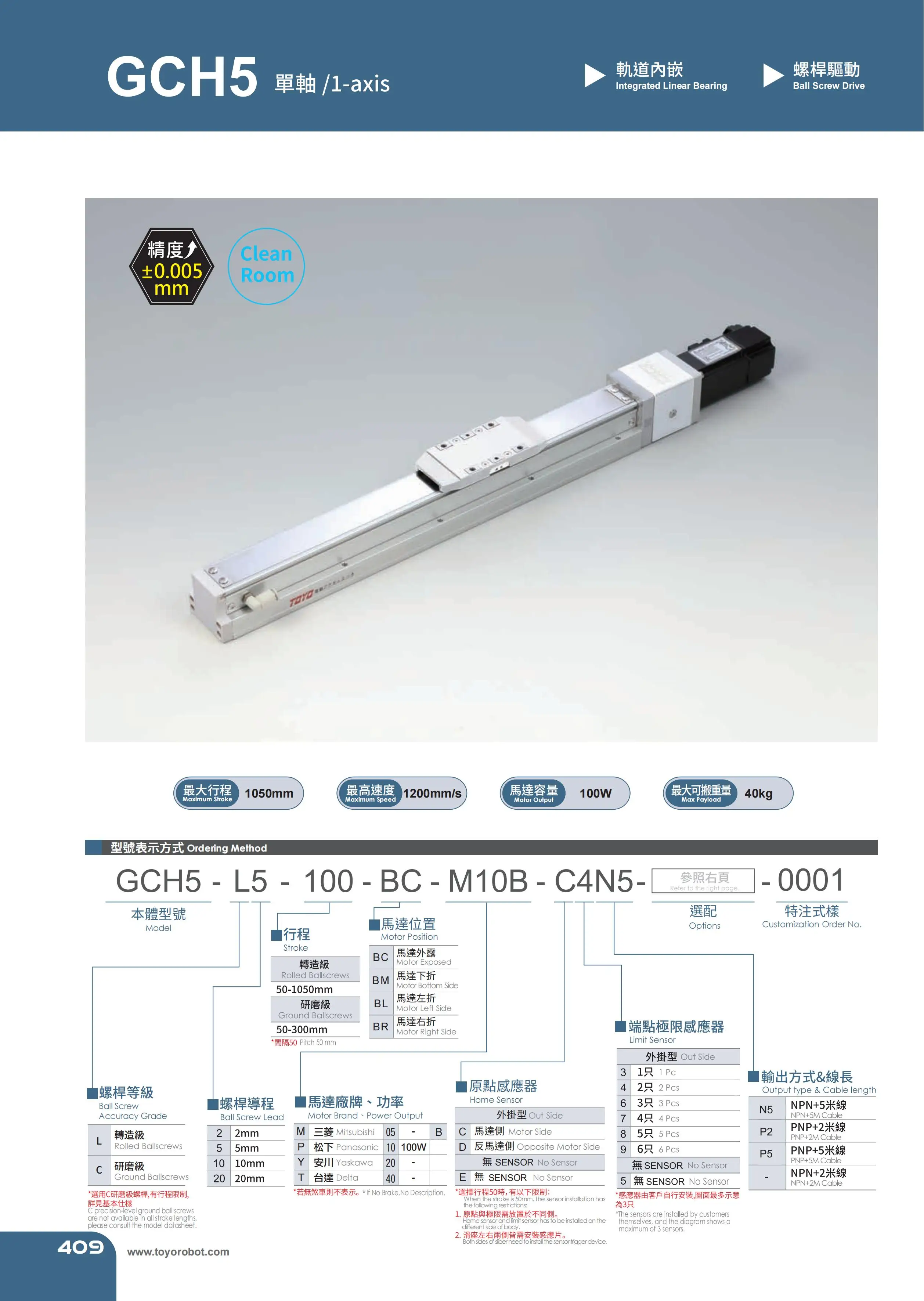 TOYO HIWIN hoge precisie lineaire aangepaste schroefschuif automatische module XYZ-as schuifmodule GCH5-serie