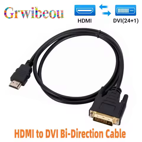 HDMI-compatible to DVI Adapter Cable 4K 1080P Bi-direction 24+1 DVI DVI-D To HDMI-compatible Converter For HDTV XBOX DVD TV Box