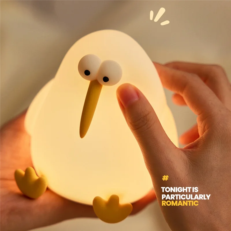 

ABRE-Cute Baby Night Light For Kids Rechargeable Dimmable Silicone Nursery Toddler Animal Nightlight Fun Decor For Children