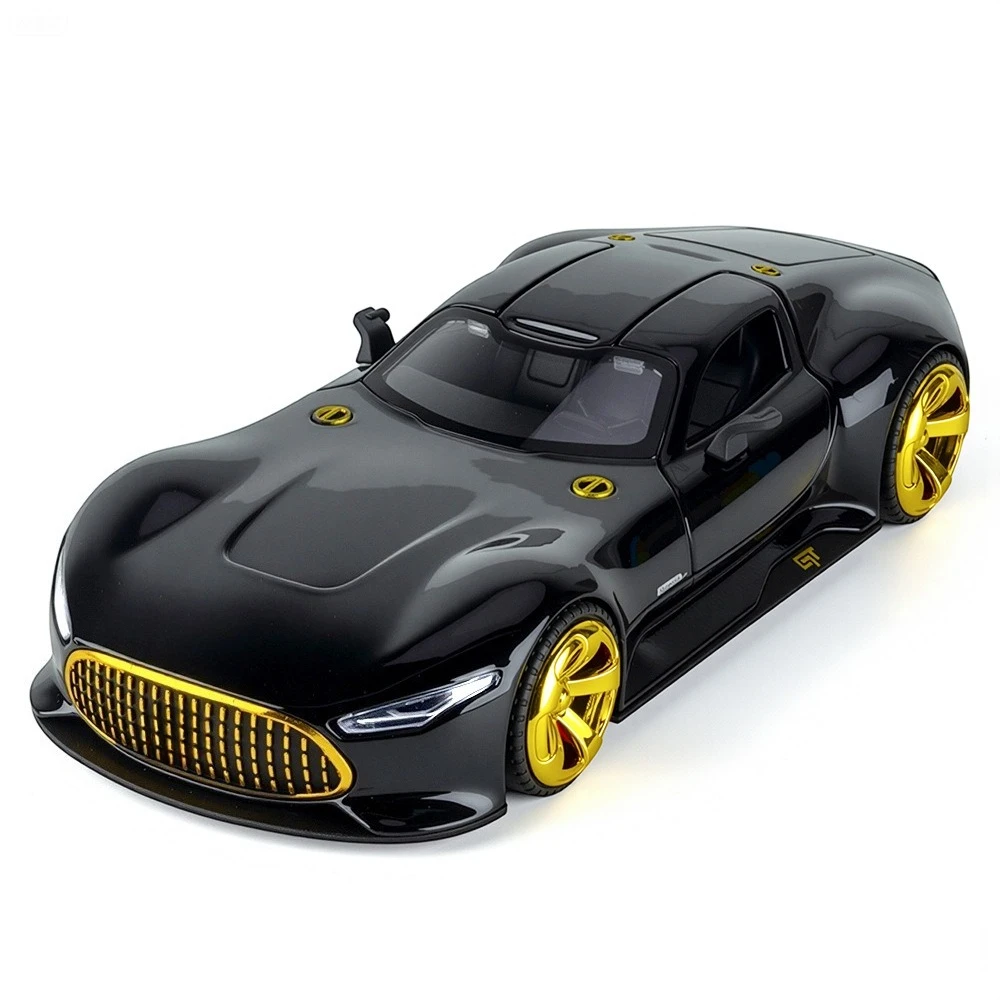 1:32 GT 합금 자동차 모형 고정밀 다이캐스트 장난감 소리와 빛이 나는 풀백 자동차 장식용 장난감 어린이용