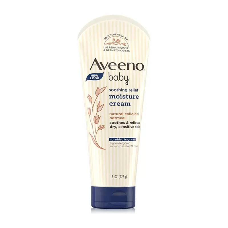 Aveeno baby soothing relief moisture cream natural colloidal oatmeal soothes & relieves dry, sensitive skin 227g