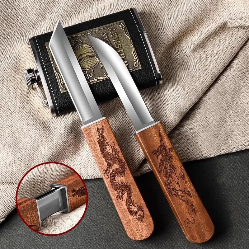 High-grade seiko Longfeng double knife  multi-functional portable fruit knife sharp high hardness kitchen only