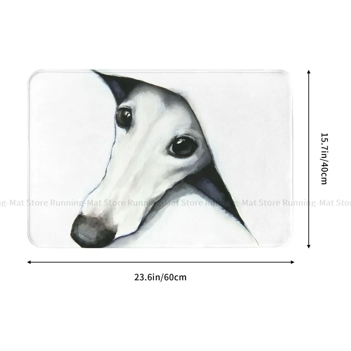 Non-slip Doormat Peeping Whippet Bath Kitchen Mat Welcome Carpet Indoor Modern Decor