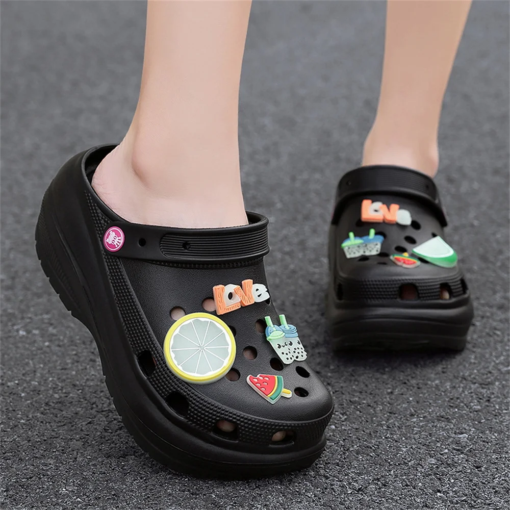 ARKKG Fashion Thick Sole Increased Women Beach Sandals Slippers High Heels Casual Platform Clogs Girls Flip Flops Slides Shoes