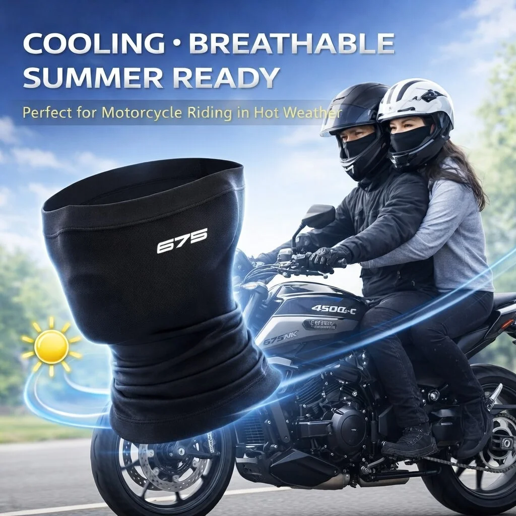 

Для CFMOTO 675NK 675sr 675sr-r 675 SR SR-R NK: Мотоциклетная маска с индивидуальным логотипом, летний дышащий шарф для шеи с защитой от УФ-излучения