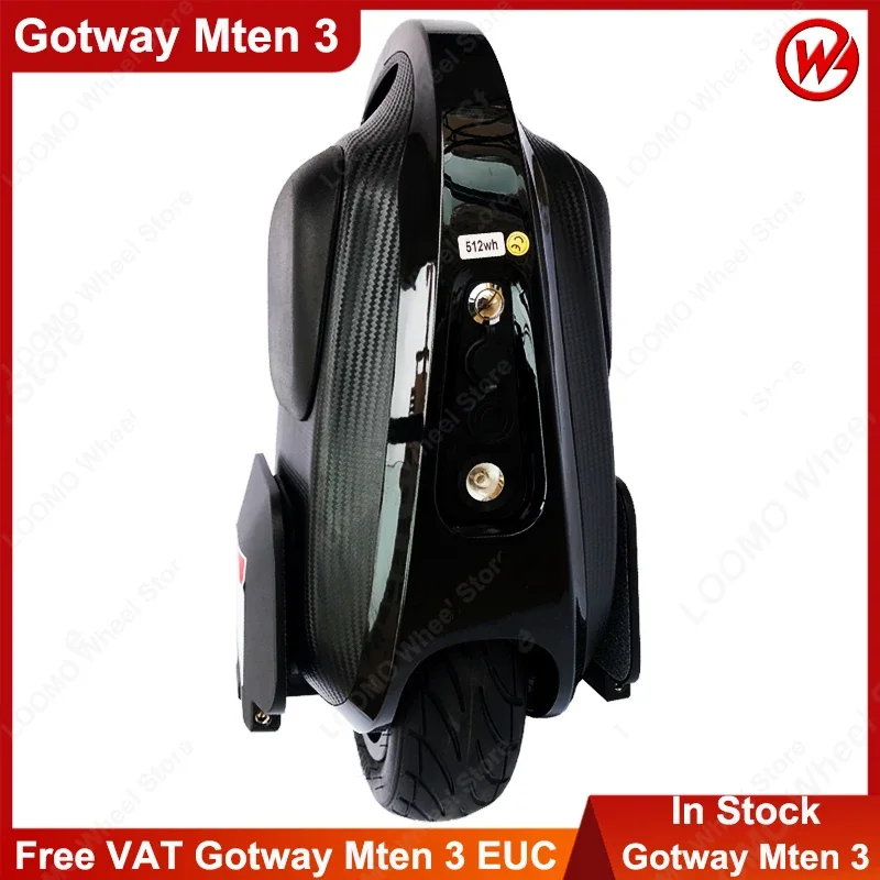 Free VAT Original Gotway Mten3 84V 728Wh 10inch Mini Electric Unicycle with Anti-Spin 800W motor Allow aircraft check-in EUC