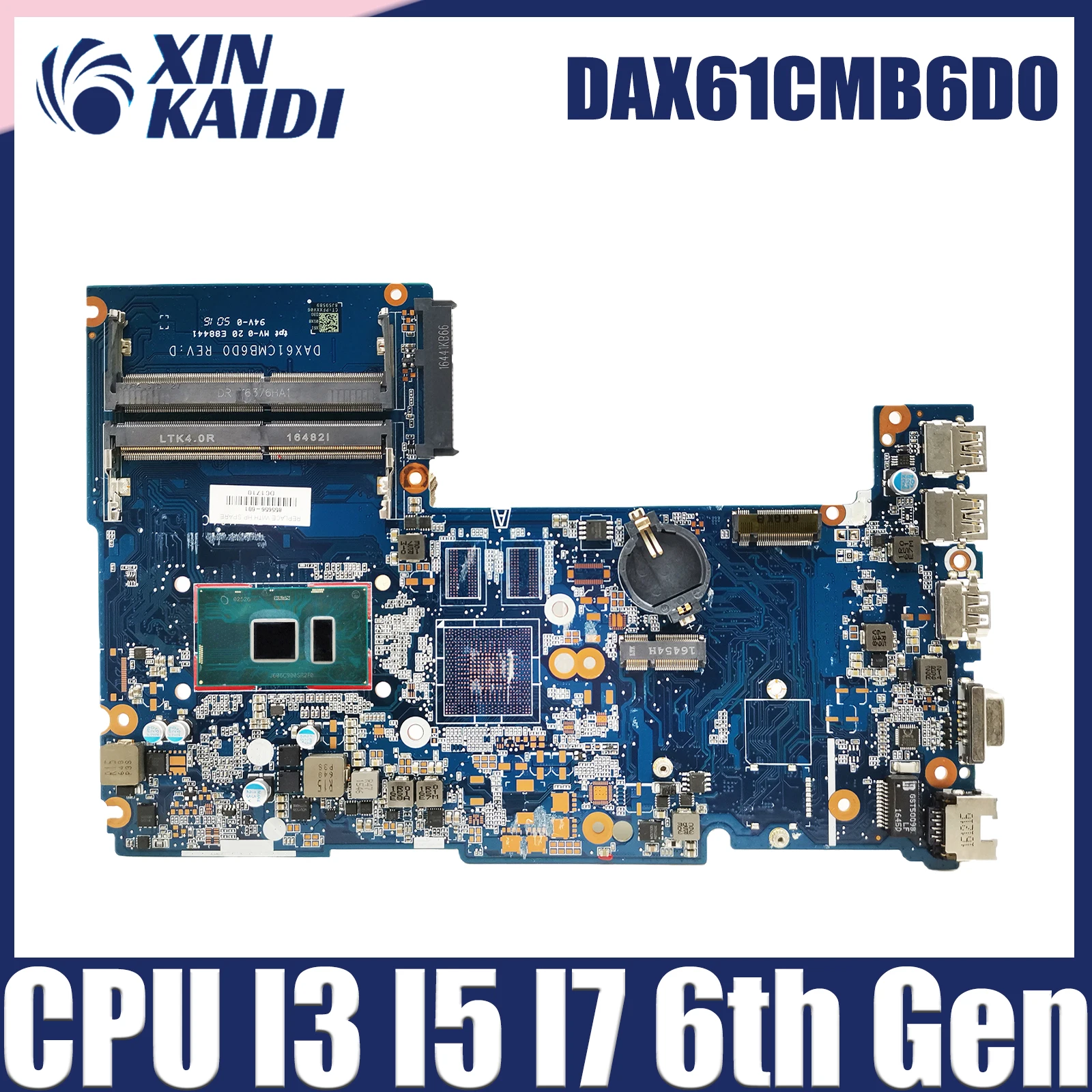 

DAX61CMB6D1 DAX61CMB6C0 DAX61CMB6D0 X61C Mainboard For HP 430 G3 440 G3 Laptop Motherboard With I3 I5 I7 6th Gen CPU DDR4