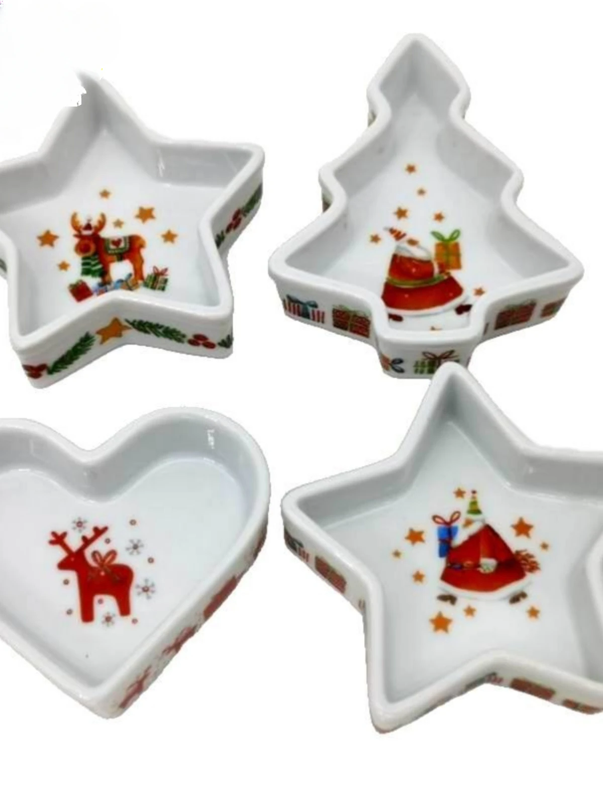 

Foreign trade original Christmas theme small fancy dish with special-shaped small plate five-star heart Christmas tree