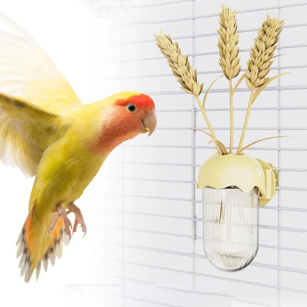 

Transparent Parrot Flower Hydroponic Bottle Eco-Friendly BPA-Free Parrot Feeding Device Reusable Flower Arrangement Jar