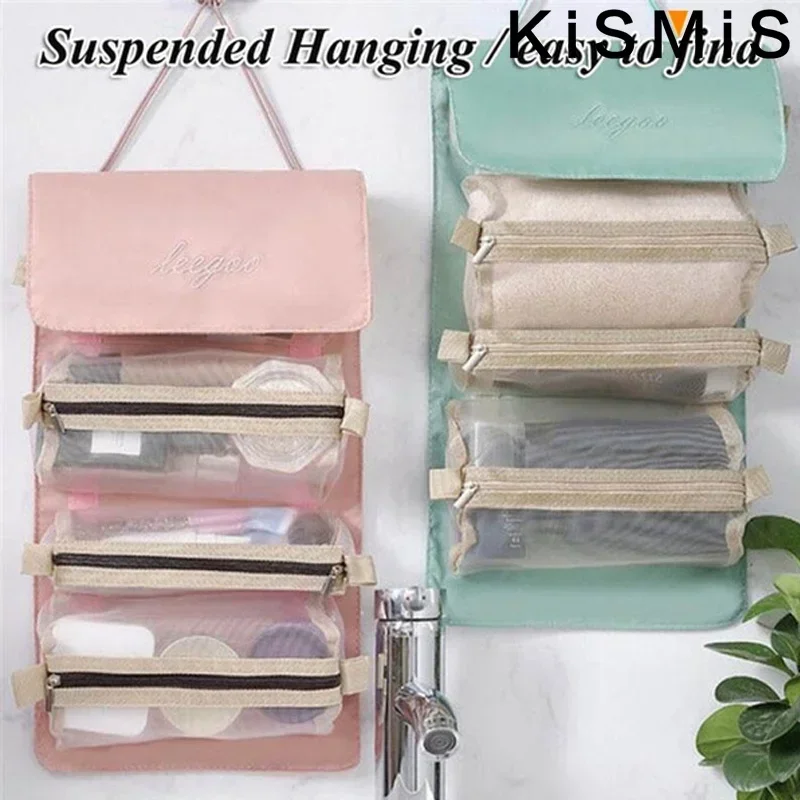 Multifunctionele draagbare waterdichte opvouwbare make-uptas Reisopslag Organisator Toilettas Wassen Badkit Zakken