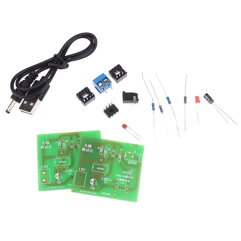 Optocoupler Tester Kit, Board Prática Soldagem, DIY produtos eletrônicos, peças de reposição, 1 Conjunto