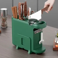 Multi-Functional Chopstick Holder Knife Board Rack Drain Tool Storage Rack Kitchen Utensil Storage Knife Sharpener Holder