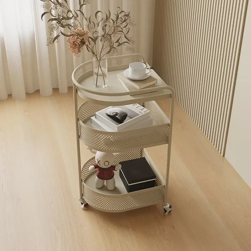 Simple Wheeled Salon Trolley Mini Coffee Table Salon Trolley Movement Storage Commercial Furniture Carrello Parrucchiere ZY40TC