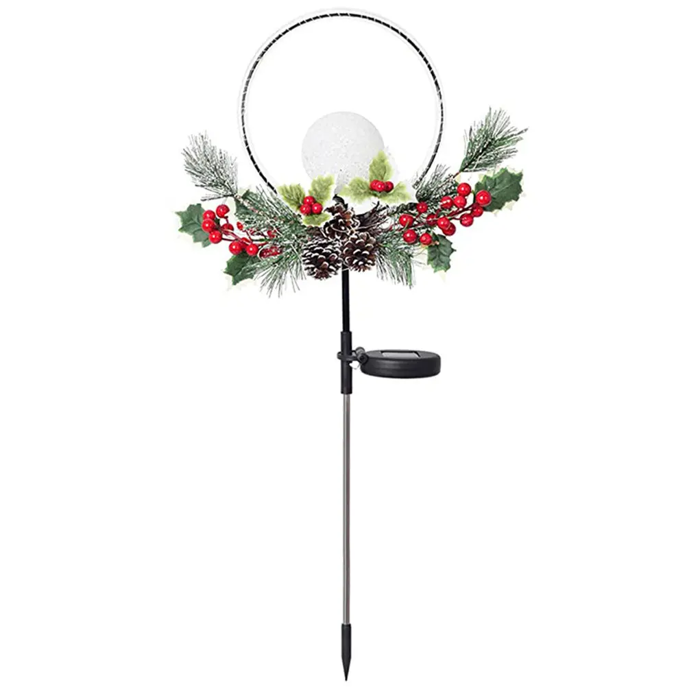 屋外クリスマス装飾工芸品装飾ランプ太陽光発電ライトアースプラグ