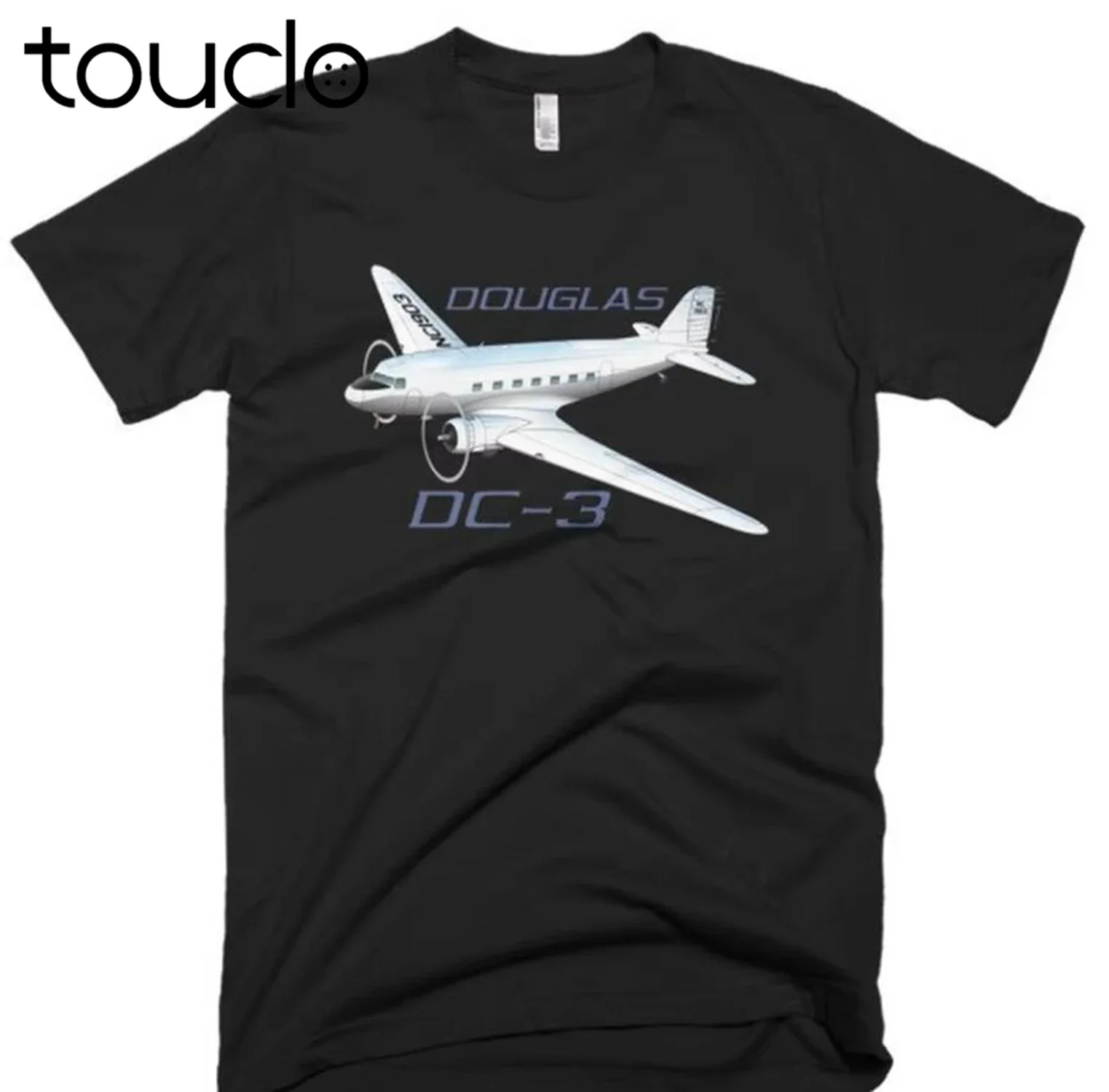 Douglas Dc-3 Custom Airplane T-Shirt - Personalized with Your Name Hot Summer Cotton Men T-Shirt High Quality Men Cool Tees Tops