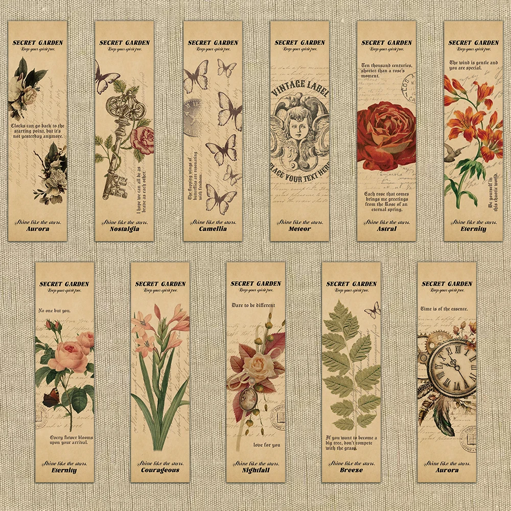 30PCS Creative Chinese Style Nostalgic Paper Bookmarks Exquisite Classical Creative Gifts Minimally Marked Bookmarks