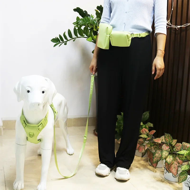 

Pet chest harness,Pet chest and back anti slip new macaron small fresh summer breathable vest style dog leash