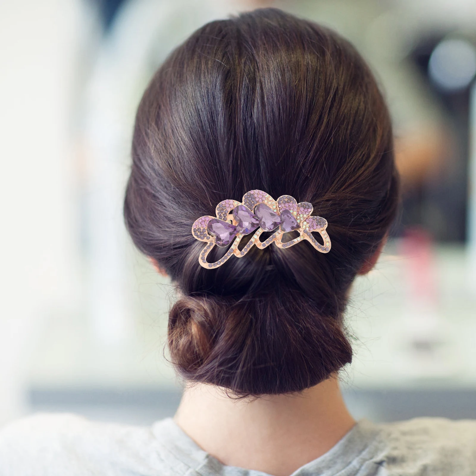 

Crystal Hair Comb Rhinestone Decorative Wedding Side Clip Accessories for Women Hanfu Fine Jewelry Elegant Hairstyle Adornments