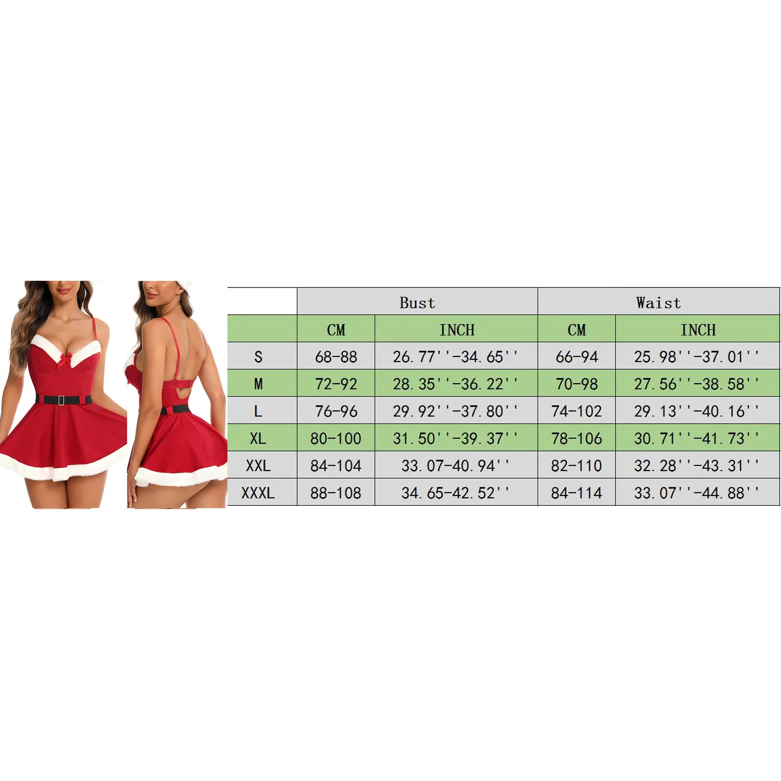 Women Christmas Jumpsuit Skirt Pajamas Lingerie Sleeveless Sexy Underwear Skirt Solid Sexy Elegant Nightdresses