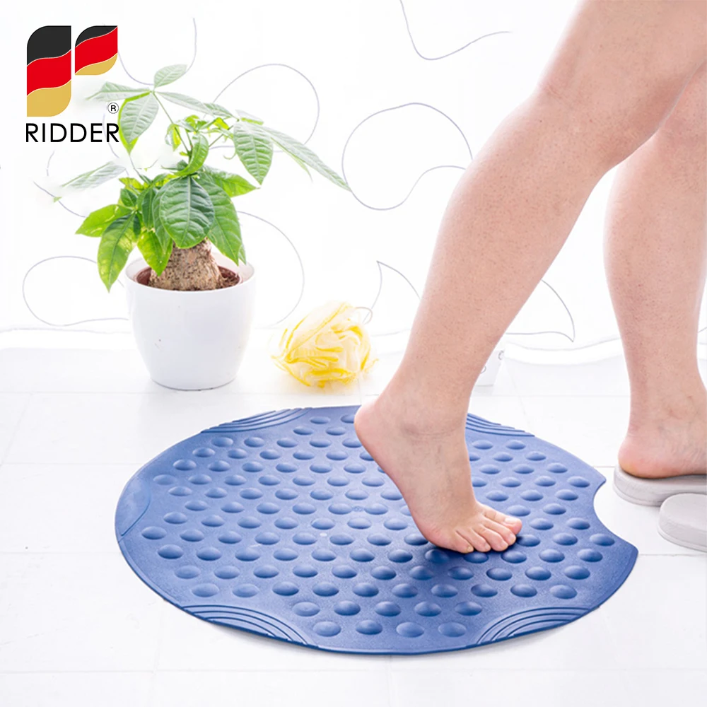 

RIDDER Round Bathroom Non-Slip Mat TPE,EU standard Foot massage Anti-slip Bathmat Suction Cups & Soft Machine-washable