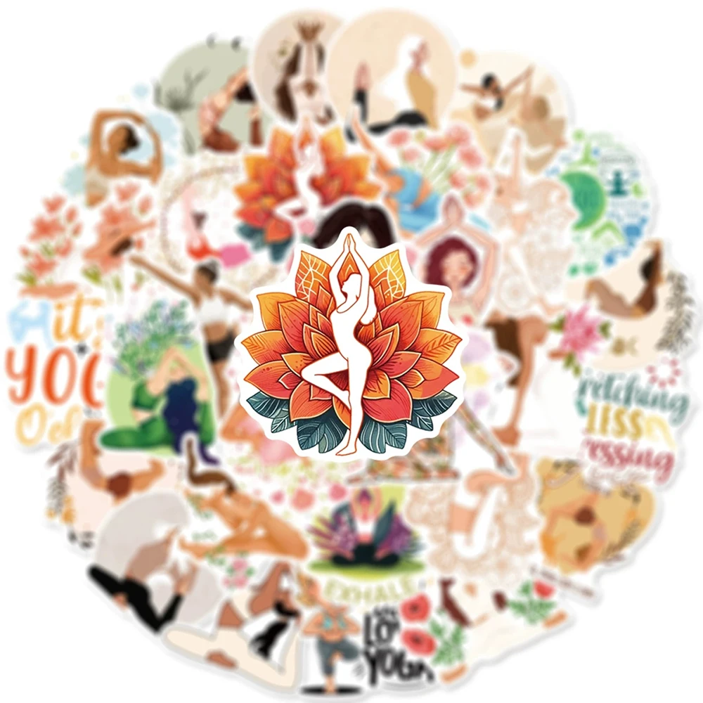10/30/50 pièces, autocollants - Pilates Yoga Weight Loss avis et prix
