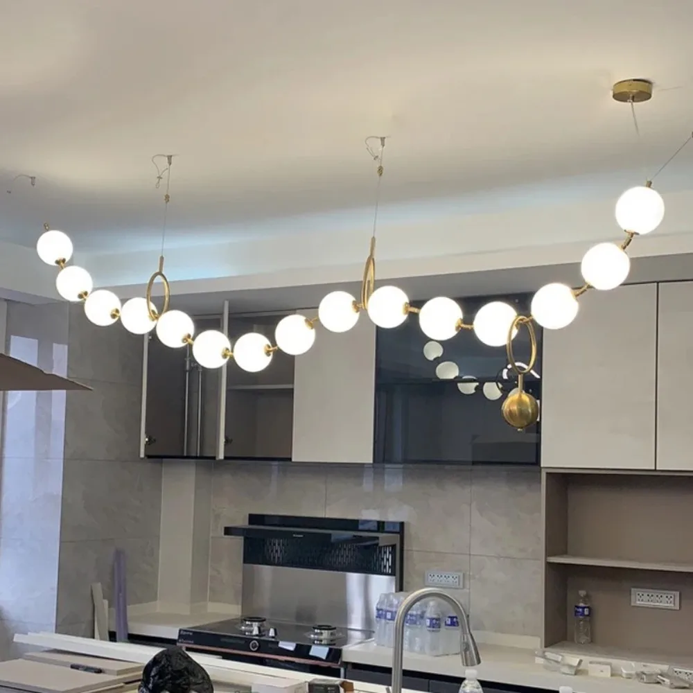 

Nordic Necklace Led Pendant Lamps Acrylic for Table Dining Living Room Kitchen Ceiling Chandelier Home Decor Lighting Fixture